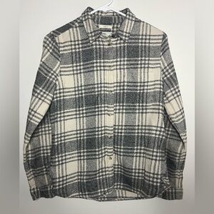 American Eagle Outfitters Plaid Shirt in Black and White Men’s